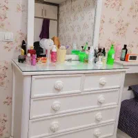 اینه دراور چوبی سفید