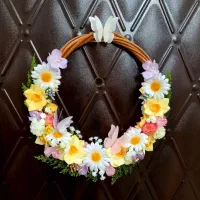 حلقه گل رو دری اکسسوری تزیینی