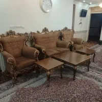 مبل سلطنتی.  ۹ نفره   سالم با ۳ تا گل میز|مبلمان خانگی و میز عسلی|اهواز, آریاشهر|دیوار