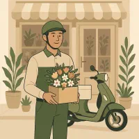 نیروی پیک/ خدمات برای گلفروشی