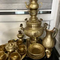 سماور چهار لیتری برنز همراه سرویس