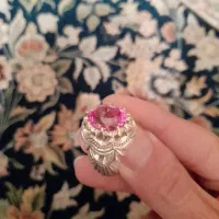 انگشتر دست‌ساز نقره توپاز