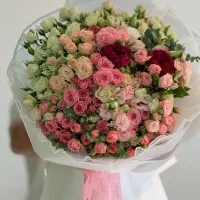 دسته گل رز مینیاتوری|گل و گیاه طبیعی|شیراز, گود عربان|دیوار