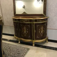 فروش اینه کنسول قهوای طلایی