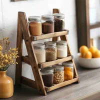 جاادویه و وسایل آشپزخونه چوبی دست‌ساز شیک