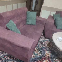 سلام دوسرویس مبل 7نفره نو بدون زدگی باگنجه چوب|مبلمان خانگی و میز عسلی|تربت جام, فاز ۳ فرهنگیان|دیوار