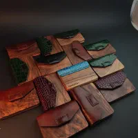 وسایل زیورآلات چوب گردو و چرم طبیعی تولید به مصرف