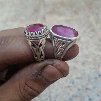 ۲دوعدد انگشتر یاقوت سرخ آفریقایی