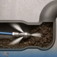 خدمات لوله بازکنی با دستگاه واترجت و پمپ بادی