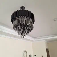 ۲عدد لوستر مدرن پذیرایی و اتاق کریستال خارجی|لوستر و چراغ آویز|تهران, تسلیحات|دیوار