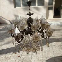 لوستر برنج ۸شاخه ۱۶رشته.کاملا سالم|لوستر و چراغ آویز|هشتگرد, شهرک ریحانه|دیوار