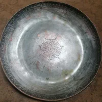 عتیقه سینی مسی قلمزنی