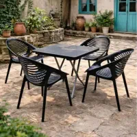 میز صندلی برند شلیز کد fj543 باغی rt پلاستیکی اپن