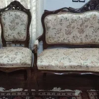 مبلمان ۷ نفره سلطنتی+میز وسط+۴ عددعسلی