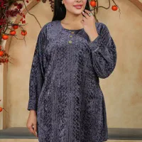 بلوز مخمل جلو بسته