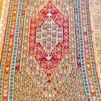 سجاده ی دستباف تمام ابریشم|گلیم، جاجیم، گبه|سنندج, |دیوار
