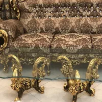 مبلمان سلطنتی همراه میز وسط و ۲ میز عسلی در حد نو|مبلمان خانگی و میز عسلی|قزوین, |دیوار