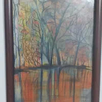 قاب نقاشی با مدادرنگی