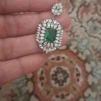 پلاک نقره و گوشواره نقره