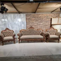 مبل استیل 7 نفره شیک تمام چوب دو سال ضمانت|مبلمان خانگی و میز عسلی|قم, قلعه صدری|دیوار