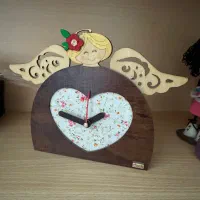 ساعت و دو مجسمه دکوری|مجسمه، تندیس، ماکت|زنجان, |دیوار