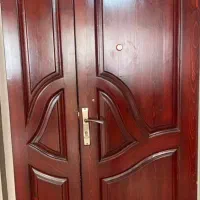 درب چوبی دو لنگه چوب راش و درب آکاردئونی ورق سنگین