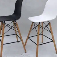 صندلی پایه بلند چوبی
