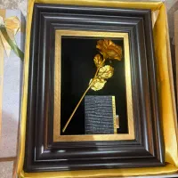 هدیه روز مرد، تابلو ورق طلا گل رز