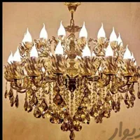لوستر برنزی ۱۲شعله / مستقیم از تولیدی /با چک صیادی|لوستر و چراغ آویز|اردبیل, |دیوار