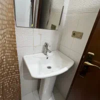 روشویی مروارید با آینه و سیفون