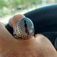 انگشتر مصور طبیعی کوروش کبیر و فیروزه نیشابور