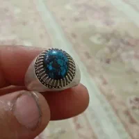 انگشتر نقره مردانه فیروزه نیشابوری