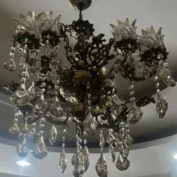 ۲عدد لوستر پذیرایی و۱عدد اشپزخونه برنز سه طوق|لوستر و چراغ آویز|اردبیل, |دیوار