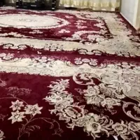 دوتخته فرش زرشکی،یک گلیم.پرده،چهاردست لباس