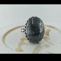 انگشتر نقره،وزن 9گرم،سنگ حدید چهار قل