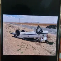 خودرو واژگون شده پژو slx مدل ۹۹