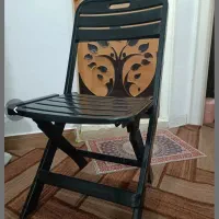 صندلی تاشو پلاستیکی مقاوم دو عددی صبا پلاستیک