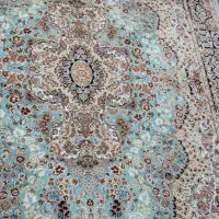 دو تخته فرش شش متری فیروزه ای در حد نو|فرش|سقز, |دیوار