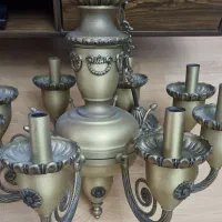 لوستر برنجی ۸ شاخه جفت