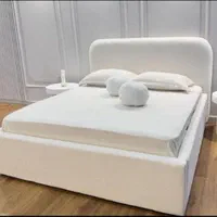 سرویس خواب مدرن MDF هایگلاس ترکیبی طوسی سفید|تخت و سرویس خواب|چمستان, |دیوار