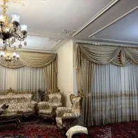 ست کامل پرده پذیرایی کاملا سالم و تمیز|پرده، رانر، رومیزی|شبستر, |دیوار