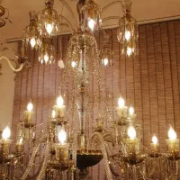 لوستر باکارات طبقاتی ۲۵شاخه رنگ شامپاین با ضمانت