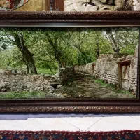 تابلو فرش کوچه باغ چله ابریشم برجسته ۹۰*۱۵۰ golha|تابلو فرش|تهران, نارمک|دیوار