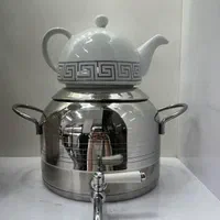 ست کتری و قوری کف چدن طرح ترک