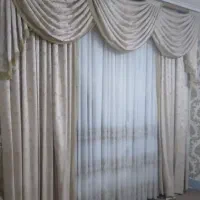 فروش دو عدد پرده سالم با وسایل کامل نصب