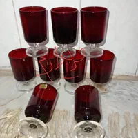بلور بستنی خوری   قرمز|ظروف سرو و پذیرایی|رشت, کاکتوس|دیوار