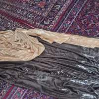 بغل پرده دولاین ساتن لیزری اصل،سه در سه ۴تیکه|پرده، رانر، رومیزی|میانه, |دیوار