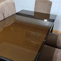 میز غذا خوری 6 نفره در حد نو ـ فلزی ـ ساخت سفارشی