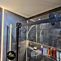 کابین دوش فریم لس ریلی با رنگ یراق مشکی|لوازم حمام|تهران, اوقاف|دیوار