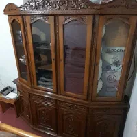 بوفه چوب گردو|بوفه، ویترین، کنسول|دزفول, |دیوار